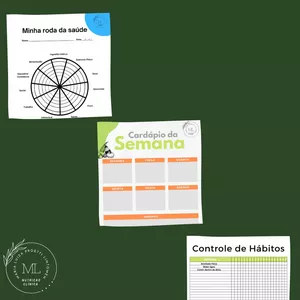 Imagem de capa para o Curso online Planners: Cardápio Semanal + Controle de Hábitos + Roda da Saúde