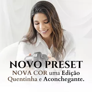 Imagem de capa para o Curso online Novo Preset: Nova cor uma edição mais quentinha e aconchegante