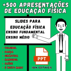 Imagem de capa para o Curso online +500 SLIDES DE EDUCAÇÃO FÍSICA [BNCC 2026]