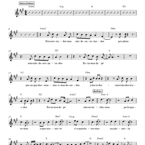 Imagem de capa para o Ebook Estamos de Pé - Marcus Salles -  Cifra melodia e letra ( A ) original