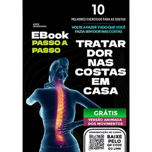 Imagem de capa para o Ebook E-Book Tratar Dor nas Costas em Casa