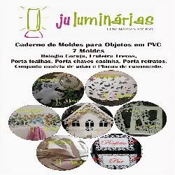 Caderno de Moldes para Objetos em PVC - 7 Moldes por Ju Luminárias