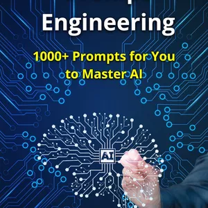 Cover image for Ebook Prompt Engineering: 1000+ Prompts for You to Master AI
