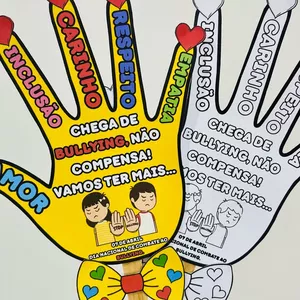 Imagem de capa para o Ebook mãozinha chega de bullying ✋🏼🚫
