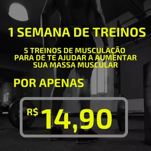 Imagem de capa para o Ebook 1 SEMANA DE TREINOS  DE MUSCULAÇÃO PARA AUMENTAR MASSA MUSCULAR (HIPERTROFIA