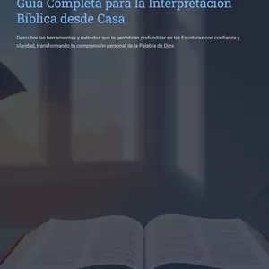 Imagen de portada para Ebook Guía Completa para la Interpretación Bíblica desde Casa