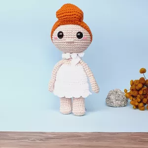 Imagem de capa para o Ebook Amigurumi Passo a passo Wilma Flintstone em crochê