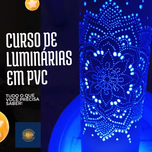 Imagem de capa para o Curso online Curso de Luminárias Personalizadas em PVC para Iniciantes