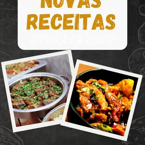Imagem de capa para o Ebook Novas Receitas. ATUALIZADAS!