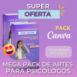 Imagem de capa para o Curso online MegaPack Canva Artes - Psicólogo
