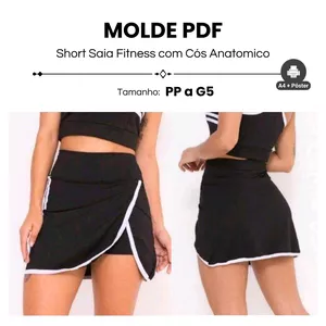Imagem de capa para o Ebook MOLDE SHORT SAIA FITNESS COM CÓS ANATOMICO