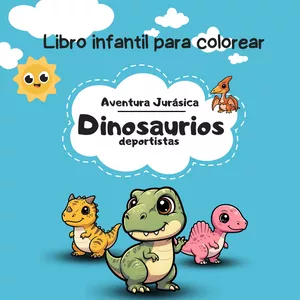 Imagen de portada para Ebook Dinos Deportistas: ¡La Aventura para Colorear!