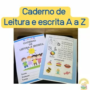 Imagem de capa para o Ebook CADERNO DE LEITURA E ESCRITA A a Z