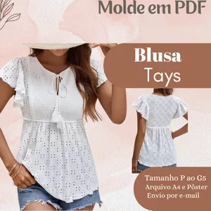 Imagem de capa para o Ebook MOLDE EM PDF - BLUSA TAYS