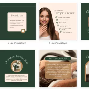 Imagem de capa para o Curso online Pack Canva Terapia Capilar (Pacote Basic)