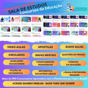 Imagem de capa para o Curso online Sala de Estudos de Preparação para Concursos 