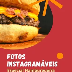 Imagem de capa para o Ebook Fotos Instagramáveis - Especial Hamburgueria