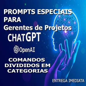 Imagem de capa para o Ebook Mais de 350 prompts para o ChatGPT, para Gerentes de Projetos.