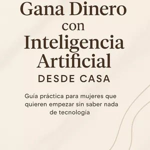 Imagen de portada para Ebook Gana Dinero con Inteligencia Artificial Desde Casa  Guía práctica para mujeres que quieren empezar sin saber nada de tecnología