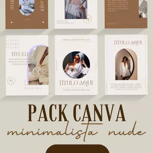 Imagem de capa para o Ebook Pack Canva Nude