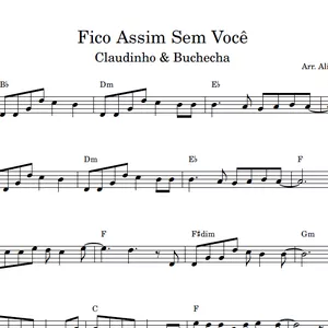 Imagem de capa para o Ebook Fico Assim Sem Você (Claudinho e Buchecha) - Partitura para instrumentos em Mi Bemol