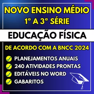 Imagem do curso EDUCAÇÃO FÍSICA - Planejamentos e Atividades - Novo Ensino Médio 2024