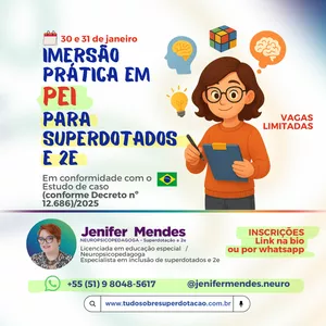 Imagem de capa para o Evento online Imersão Prática em PEI para Superdotação e 2e