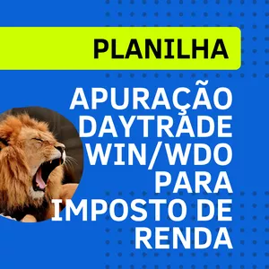 Planilha Planilha Apuração Daytrade para Imposto de Renda - Mini Índice e Mini Dólar