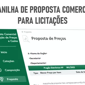 Planilha Planilha de Elaboração de Proposta Comercial para Licitação
