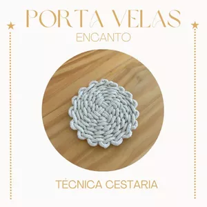 Imagem de capa para o Curso online Porta-Velas Encanto com Técnica de Cestaria