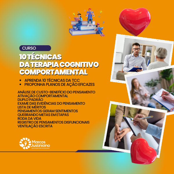 Imagem de CURSO "10 TÉCNICAS DA TERAPIA COGNITIVO COMPORTAMENTAL" criado por Marcos Justiniano na hotmart