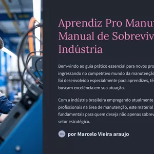 Imagem de capa para o Ebook Aprendiz Pro Manutenção:  Manual de Sobrevivência na  Indústria