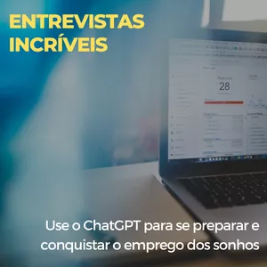 Imagem de capa para o Ebook Entrevistas incríveis: use o ChatGPT para se preparar e conquistar o emprego dos sonhos