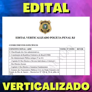 Imagem de capa para o Ebook POLÍCIA PENAL - PPRJ  - PRÉ Edital Verticalizado + CICLO