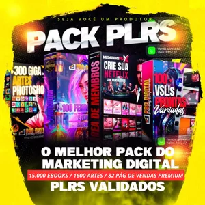 Imagem de capa para o Curso online Pack de Plr 15.000 Mil Ebooks+82 Pág de Vendas+1.600 Artes