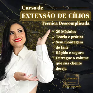 Curso Curso de Extensão de Cílios - Técnica Descomplicada