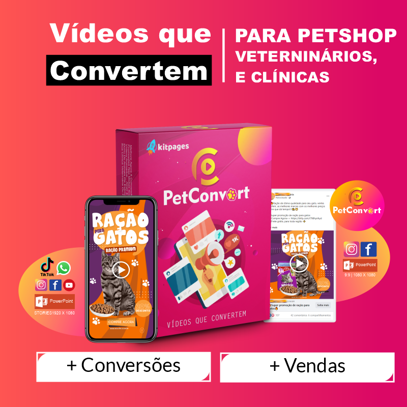 Imagem do curso PetConvert - Criativos Pets em Vídeos Animados Para Redes Sociais