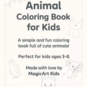 Cover image for Ebook Kids printable coloring book (age 3-10)