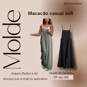 Imagem de capa para o Ebook Molde macacão casual sofi