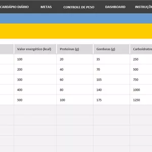 Imagem de capa para o Curso online Planilha para Dieta e Cálculo de Calorias em Excel 4.0