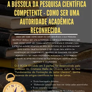 Imagem de capa para o Ebook E-book - A bússola da pesquisa científica competente - como ser uma autoridade acadêmica reconhecida. 