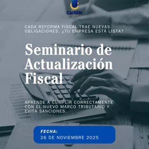 Imagen de portada para Curso online SEMINARIO DE ACTUALIZACIÓN FISCAL (LAS PRINCIPALES REFORMAS DE 2025 APLICABLES EN 2026)
