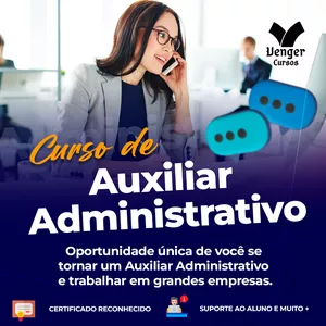 Imagem de Curso de Auxiliar Administrativo criado por Venger Cursos na hotmart