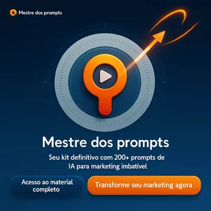 Imagem de capa para o Ebook MESTRE DOS PROMPTS: Transforme Seu Marketing com o Poder da Inteligência Artificial! (200+ Prompts Prontos!)