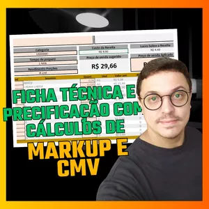 Imagem de capa para o Ebook Planilha Automatizada de ficha técnica e precificação