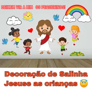 Imagem de capa para o Ebook Kit de Decoração Jesus e as crianças 