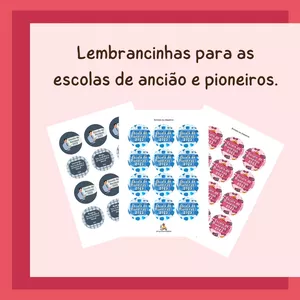 Imagem de capa para o Ebook Lembrancinhas Escolas de pioneiro e de ancião!