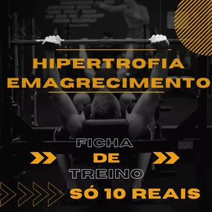 Imagem de capa para o Ebook FICHA DE TREINO PARA EMAGRECER E DEFINIR 4 DIAS NA SEMANA (hipertrofia e emagrecimento)