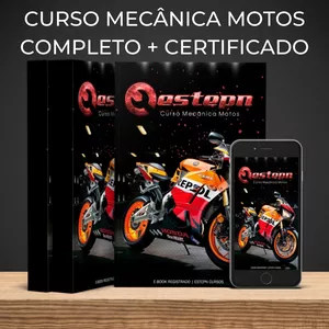Imagem de capa para o Ebook Curso Mecânica de Motos Completo