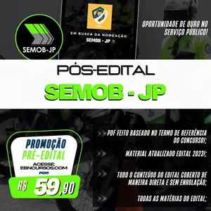 Imagem de capa para o Curso online PÓS-EDITAL SEMOB JOÃO PESSOA - EBN CURSOS
